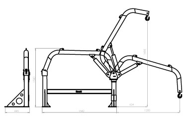 Gŕafico de medidas | ROLL BAR | Rygak